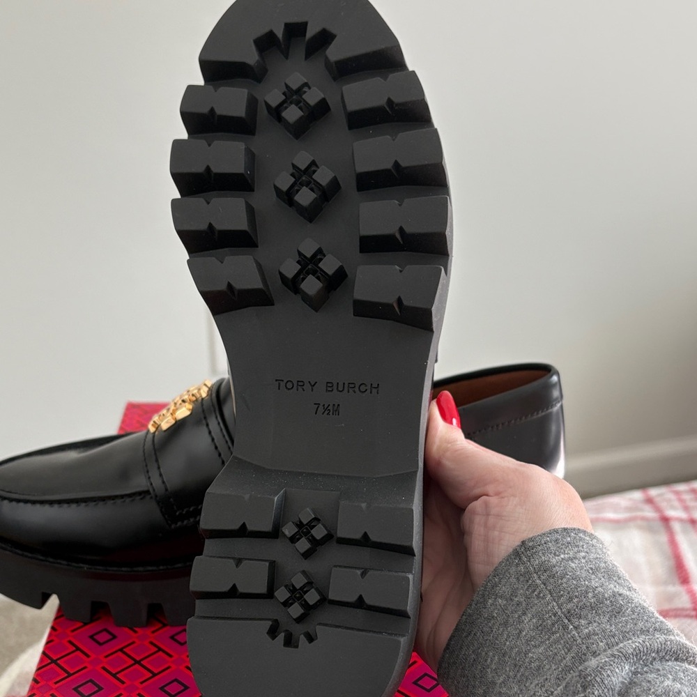 Tory Burch Mini Everly Chunky Loafer with Gold Accent - Picture 4 of 7
